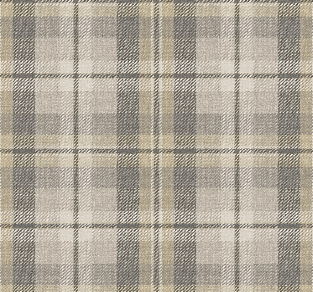 Thornbury Tailored Plaid Pavestone by Seabrook Wallpaper Harry & Grace Peel and Stick United States 30.75 10.43" 20.5" - Fabric Carolina -