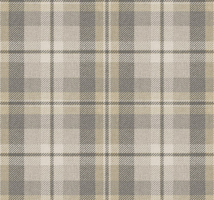 Thornbury Tailored Plaid Pavestone by Seabrook Wallpaper Harry & Grace Peel and Stick United States 30.75 10.43" 20.5" - Fabric Carolina -