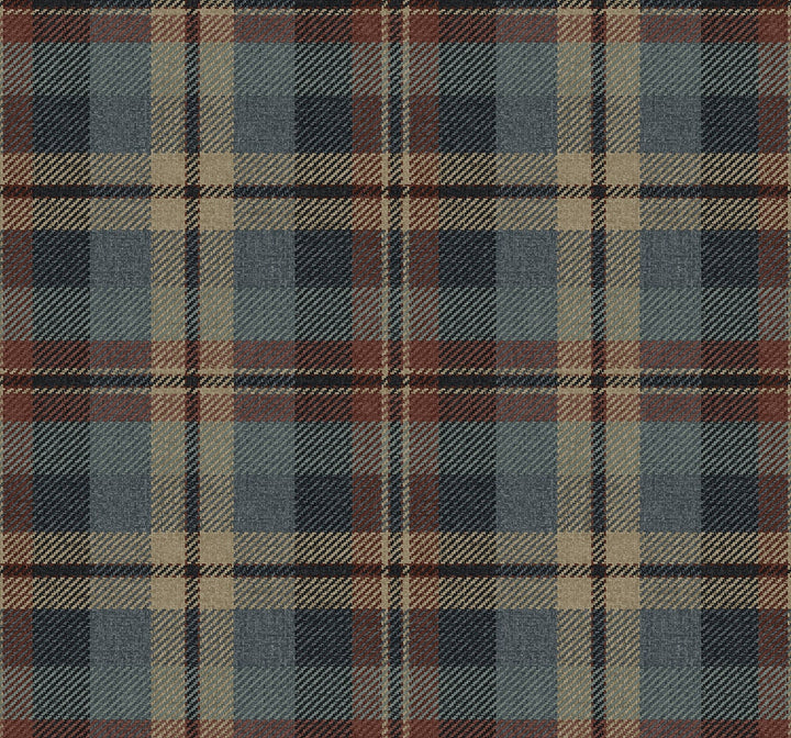 Thornbury Tailored Plaid Americana by Seabrook Wallpaper Harry & Grace Peel and Stick United States 30.75 10.43" 20.5" - Fabric Carolina -