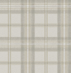 Herringbone Plaid Frosted Calcutta by Seabrook Wallpaper