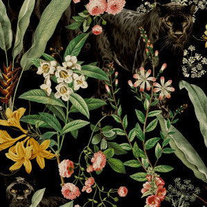 Panther Jungle Onyx by Seabrook Wallpaper