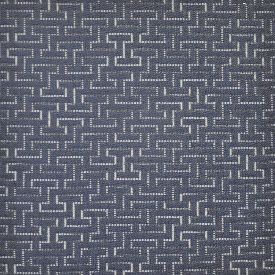 Hedge Maze # 7201 Blue Jeans by Maxwell Fabric HOME & GARDEN-ACT III 100% SUNBRELLA ACRYLIC USA V-6.5"H-7.1" 54" - Fabric Carolina -