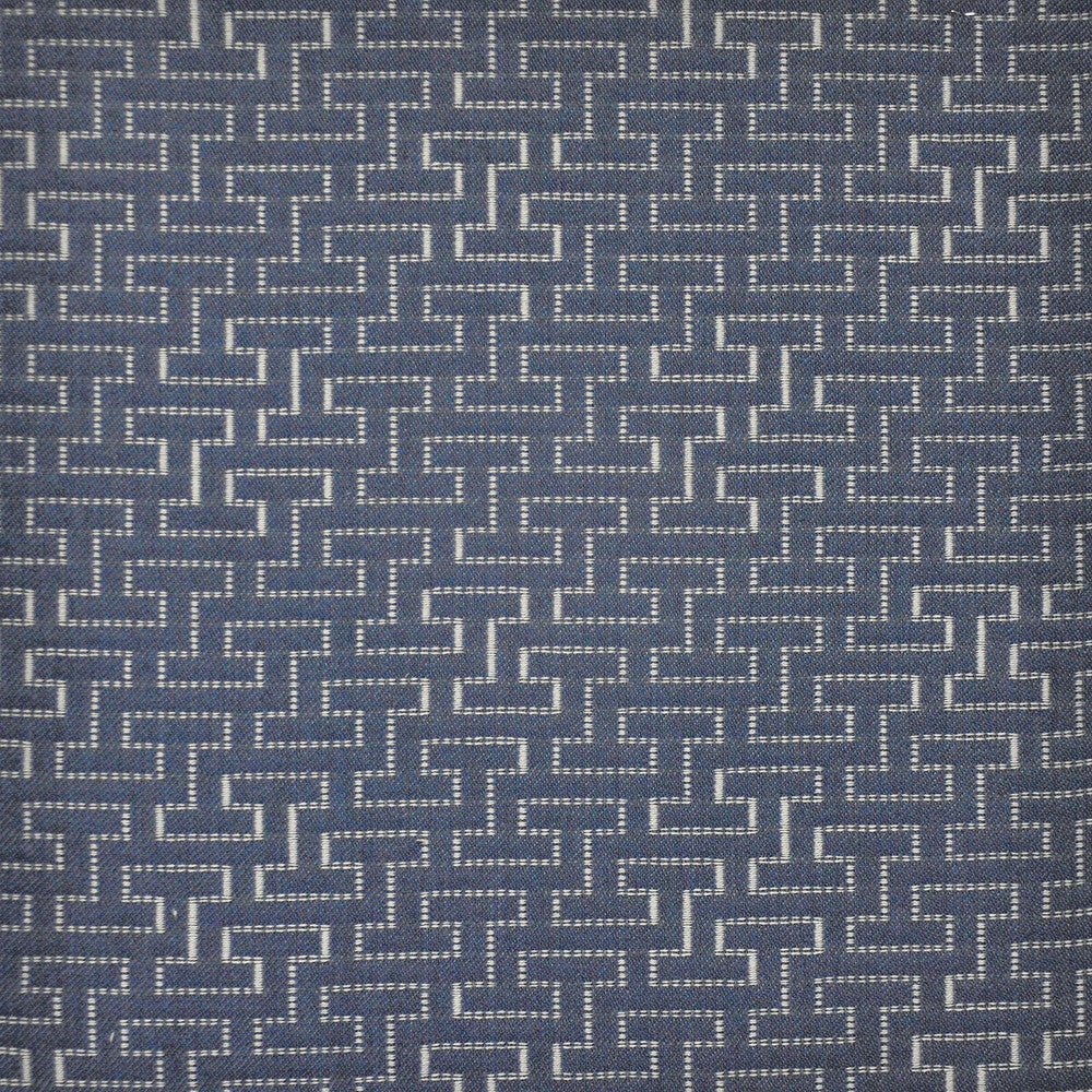 Hedge Maze # 7201 Blue Jeans by Maxwell Fabric HOME & GARDEN-ACT III 100% SUNBRELLA ACRYLIC USA See sample </p><p>Repeat: Horizontal: 7.1" and Vertical: 6.5" 54" - Fabric Carolina -