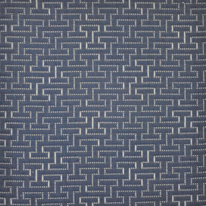 Hedge Maze # 7201 Blue Jeans by Maxwell Fabric HOME & GARDEN-ACT III 100% SUNBRELLA ACRYLIC USA See sample </p><p>Repeat: Horizontal: 7.1" and Vertical: 6.5" 54" - Fabric Carolina -