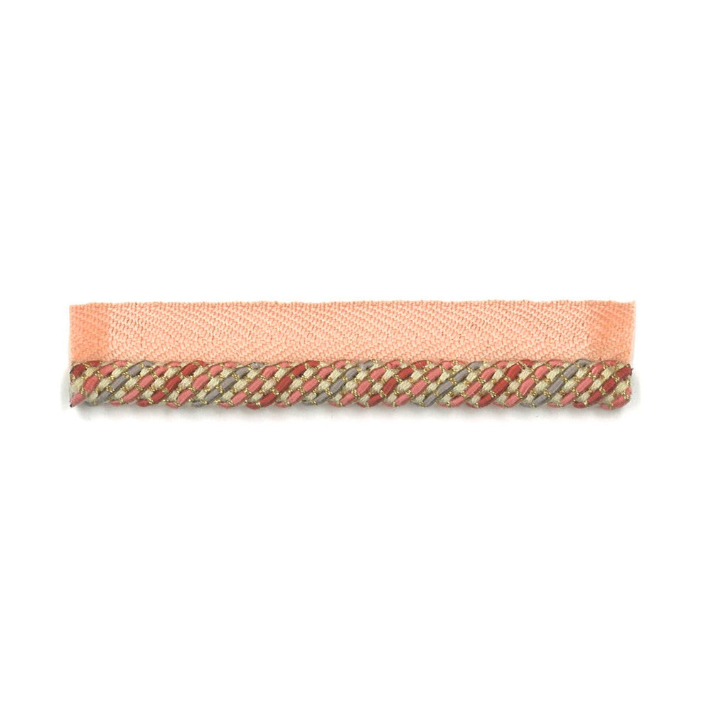 Hickory 10 Coral by Stout Designer Trim NEW WORLD TRIM VOLUME II 56%COT 22%SVI 15%POL 6%MTL 1%NYL CHINA </p><p>Repeat: 0 0.25 in - Swanky Fabrics -