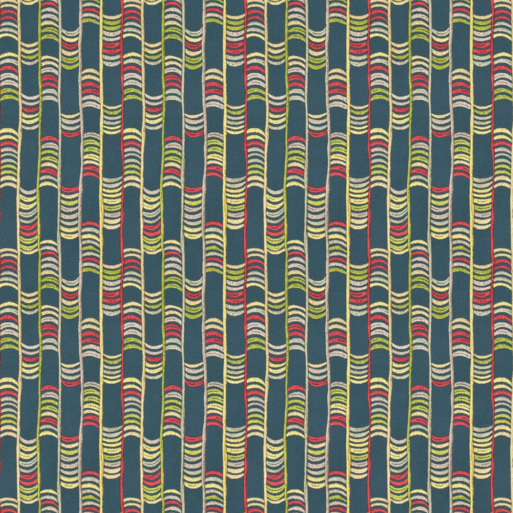 Hitherto 1 Festival by Stout Fabric Stout Fabric Hitherto 1 FestivalFabric RAINBOW LIBRARY LAKE/INDIGO 100%COT %BEMB INDIA </p><p>Repeat: H: 6.375, V: 12.875 51.87 in - Fabric Carolina -