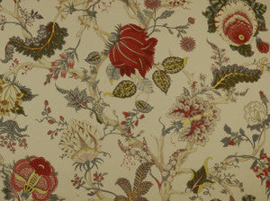 Hl-Darjeeling White/Red Multi 1 by Covington Fabric