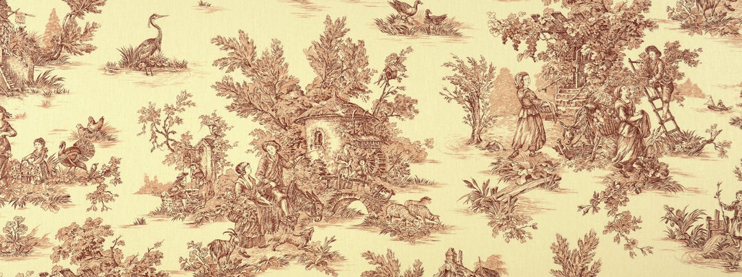 Hl-Pastorale 6 White/Red by Covington Designer Fabric