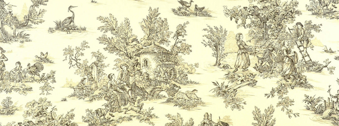 Hl-Pastorale Wide Width 90 White/Beige by Covington Designer Fabric