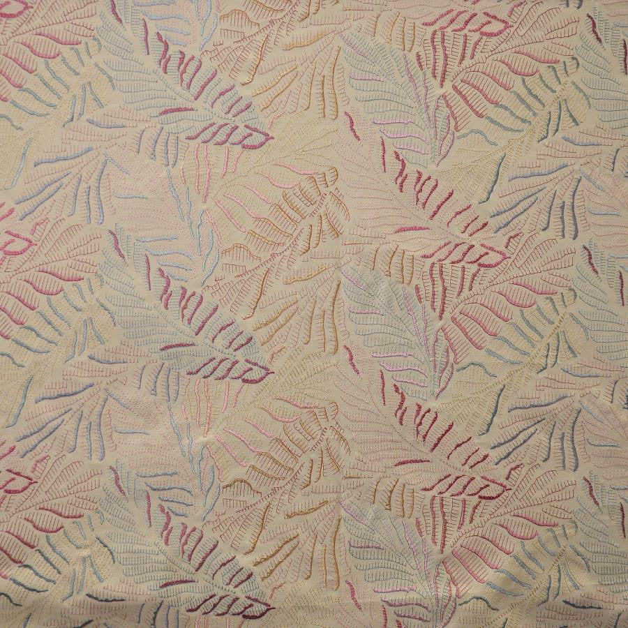 Hazelden # 717 Hibiscus by Maxwell Fabric Color Theory-Vol.Vii Lychee BASE: 100% COTTON
EMB: 80% VISCOSE
20% SPUN POLYESTER INDIA V-12.4" H-25" 54" - Fabric Carolina -