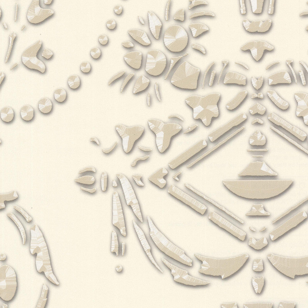 Neutral Rossy Wallpaper by Patty Madden Harmony Covers about 56.4 square feet 20.5-in by 33-ft long roll Prepasted 18 - Fabric Carolina -