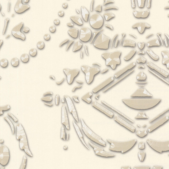 Neutral Rossy Wallpaper by Patty Madden Harmony Covers about 56.4 square feet 20.5-in by 33-ft long roll Prepasted 18 - Fabric Carolina -