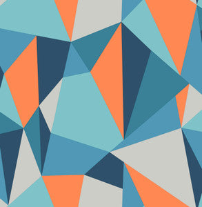 Kline Blue Facet Wallpaper by Brewster