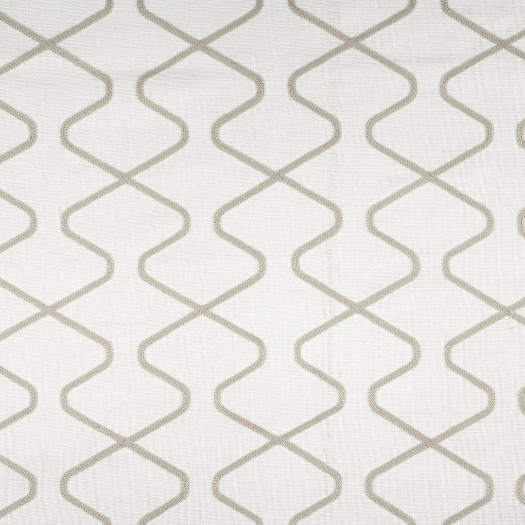 Howell # 408 Fossil by Maxwell Designer Fabric Color Theory-Vol. X Driftwood 100% COTTON EMB. - 100% ACRYLIC INDIA V- 7.5" H-4.4" W: 54" EMB: 53" - Swanky Fabrics -