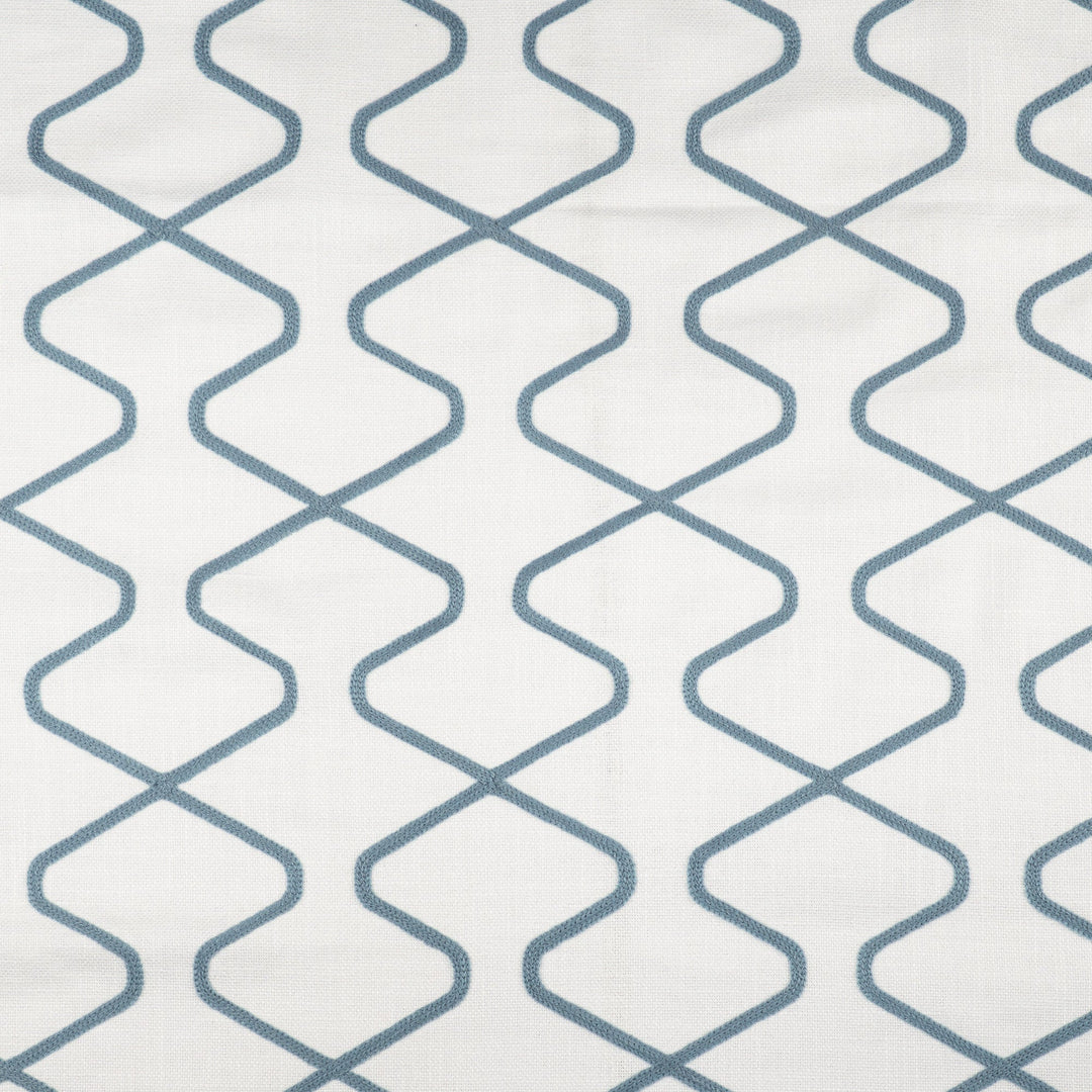 Howell # 533 Azure by Maxwell Designer Fabric Color Theory-Vol. X Twilight 100% COTTON EMB. - 100% ACRYLIC INDIA V- 7.5" H-4.4" W: 54" EMB: 53" - Swanky Fabrics -