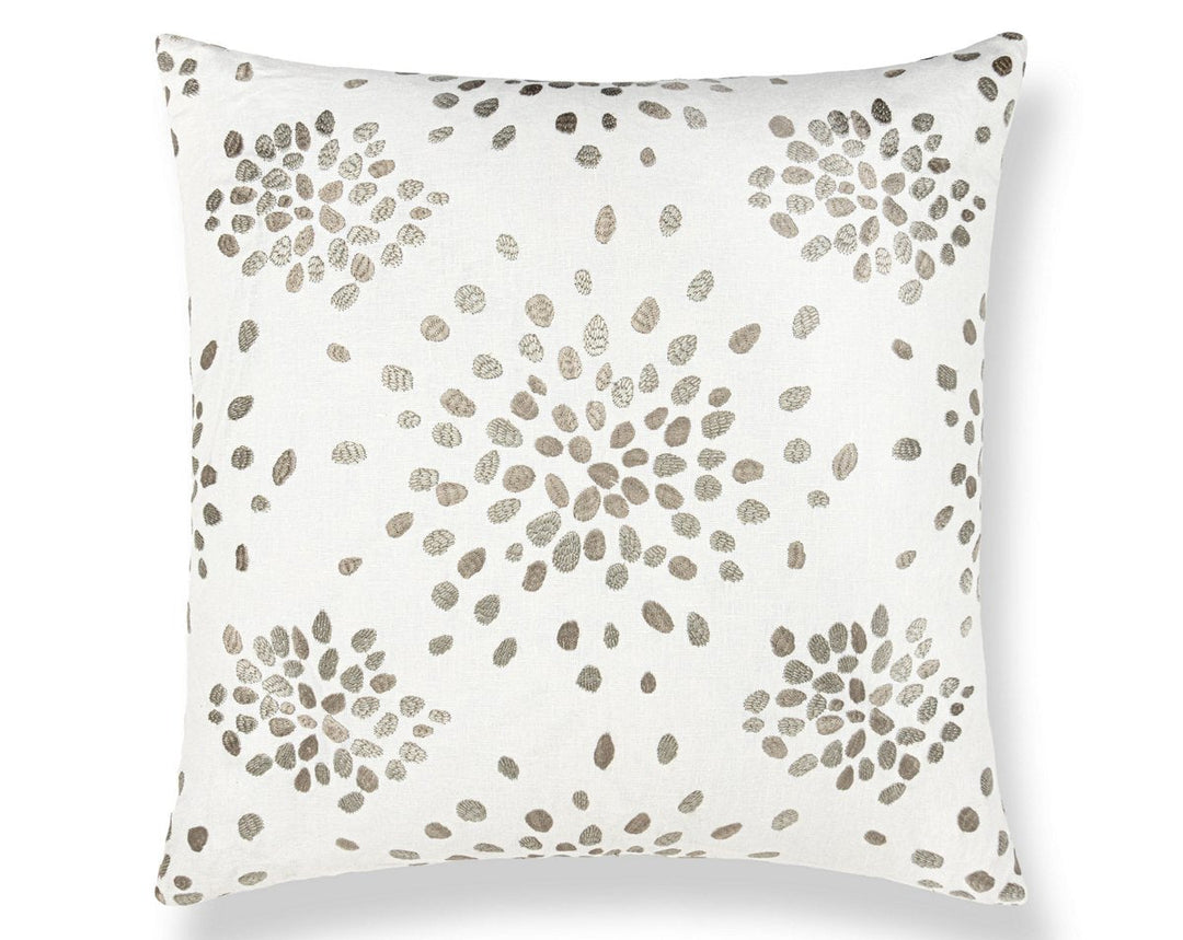 Firefly Embroidered Pillow 22 X 22 - Silver HNSDDK420000001 by Scalamandre Designer Pillow