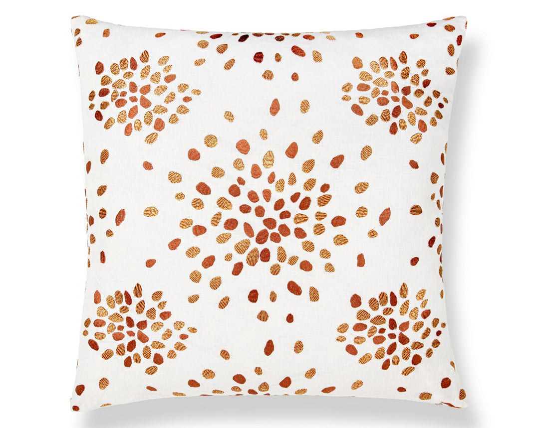 Firefly Embroidered Pillow 22 X 22 - Orange HNSDDK420000005 by Scalamandre Designer Pillow