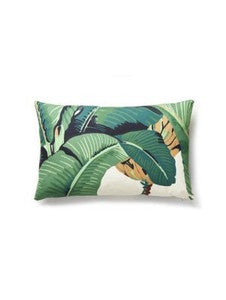 Scalamandre Pillows Hinson Palm Pillow 14 X 22 - Green