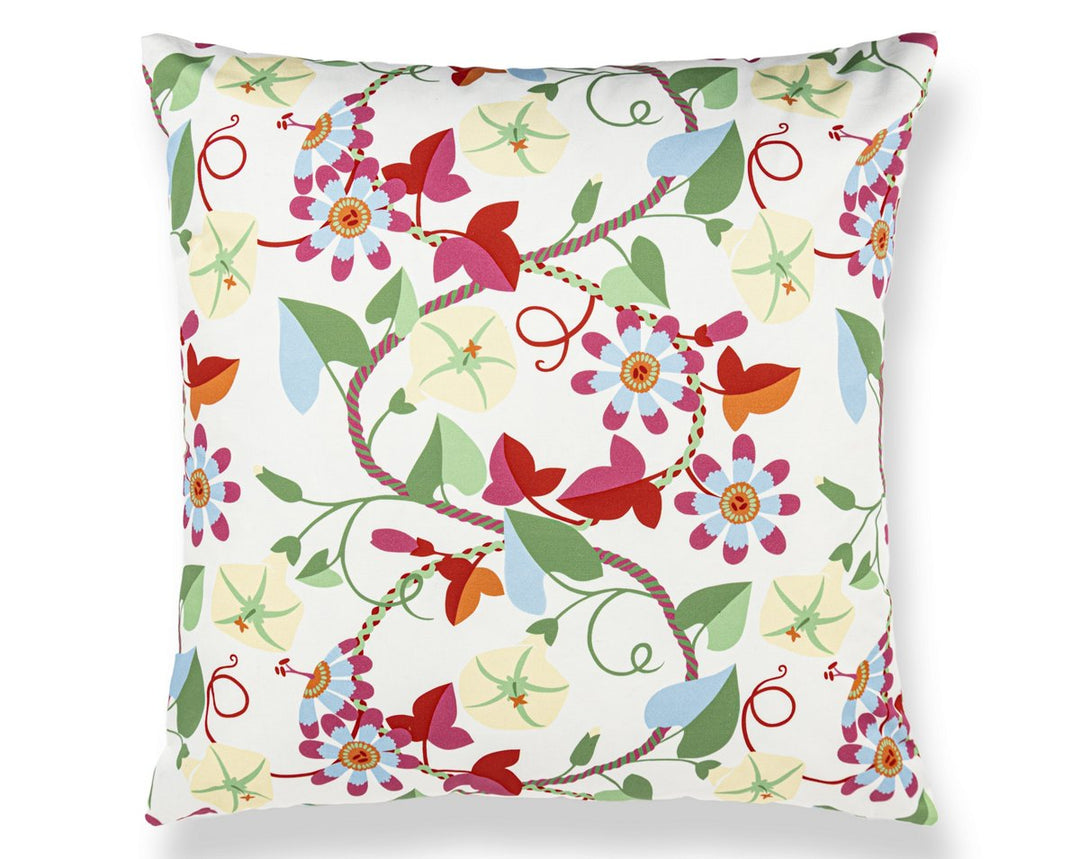 Morning Glory Pillow 22 X 22 - Primary HNSDDK166580001 by Scalamandre Designer Pillow
