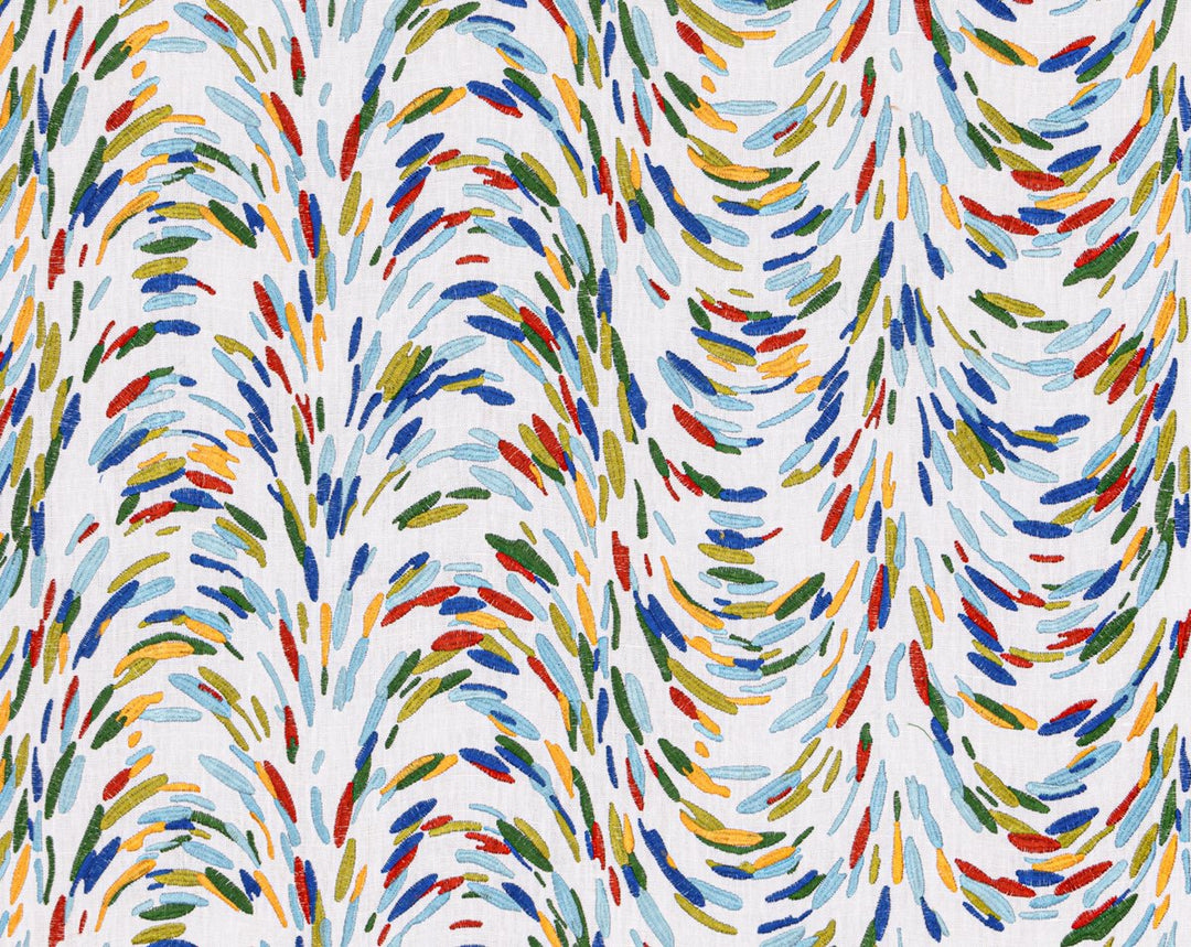 Fountain Embroidery Tropical Blue HN273360002 by Hinson Designer Fabric