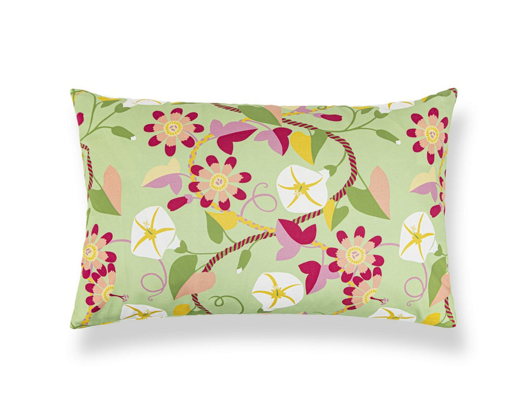Morning Glory Pillow 14 X 22 - Meadow HNLBDK166580002 by Scalamandre Designer Pillow