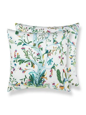 Enchanted Meadow Pillow 22 X 22 - Sage HNSDDK166540002 by Scalamandre Pillows COLOR POP 100% ORGANIC COTTON U.S.A. Horizontal: and Vertical: 0 - Fabric Carolina -