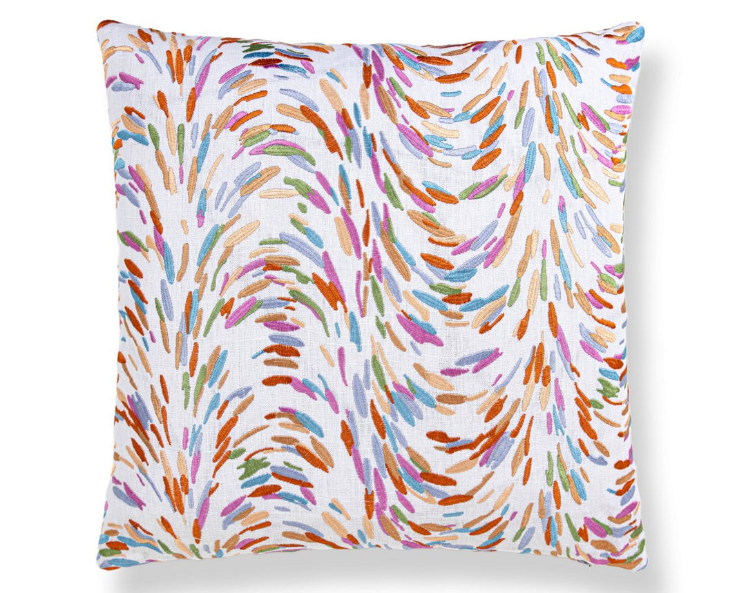 Fountain Embroidery Pillow 22 X 22 - Peach HNSDDK273360003 by Scalamandre Designer Pillow