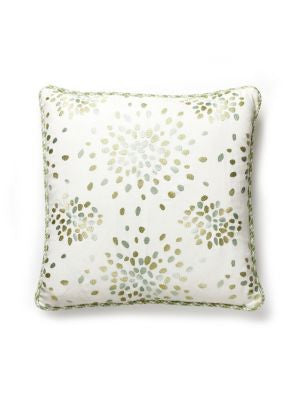 Firefly Embroidered Pillow 22 X 22 - Green HNSDDK420000003 by Scalamandre Pillows ALBERT HADLEY 70% LINEN 30% VISCOSE U.S.A. LIGHT DUTY Horizontal: 11.5" and Vertical: 13" 0 - Fabric Carolina -