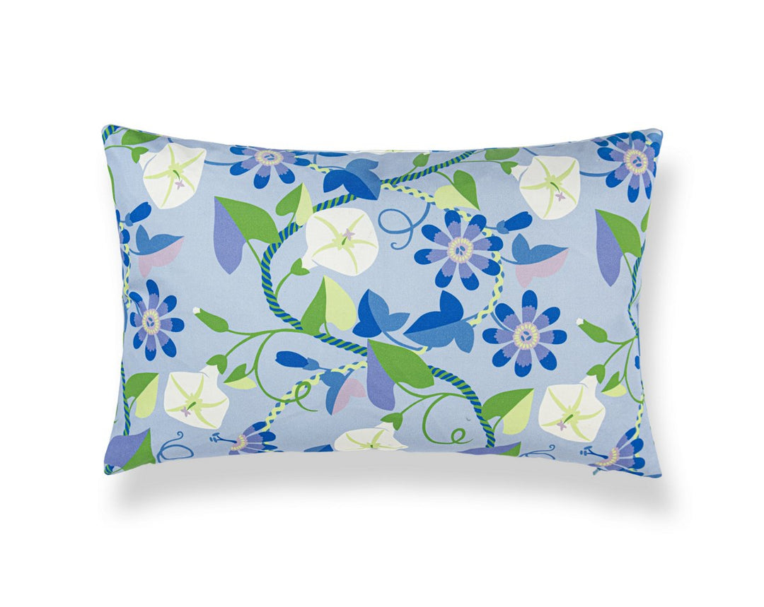 Morning Glory Pillow 14 X 22 - Cornflower HNLBDK166580004 by Scalamandre Designer Pillow