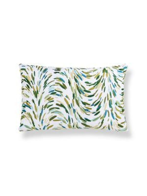 Fountain Embroidery Pillow 14 X 22 - Leaf HNLBDK273360004 by Scalamandre Pillows COLOR POP 72% LINEN 28% VISCOSE U.S.A. Horizontal: and Vertical: 0 - Fabric Carolina -
