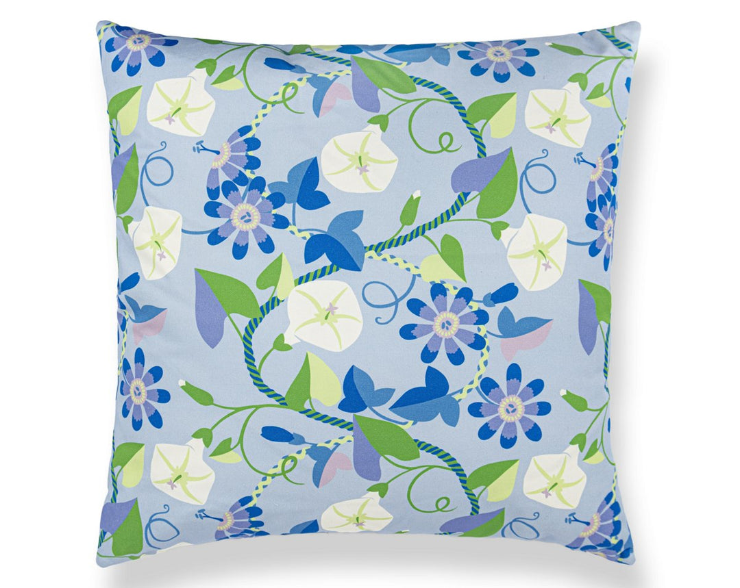 Morning Glory Pillow 22 X 22 - Cornflower HNSDDK166580004 by Scalamandre Designer Pillow