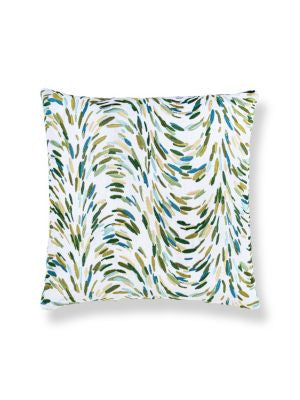 Fountain Embroidery Pillow 22 X 22 - Leaf HNSDDK273360004 by Scalamandre Pillows COLOR POP 72% LINEN 28% VISCOSE U.S.A. Horizontal: and Vertical: 0 - Fabric Carolina -