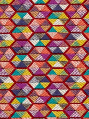 Carousel Multi HN420060005 by Hinson Designer Fabric HINSON LIBRARY 77% VISCOSE 15% POLYESTER 8% COTTON TURKEY MEDIUM DUTY Horizontal: 3.8" and Vertical: 6.5" 50 - Swanky Fabrics -