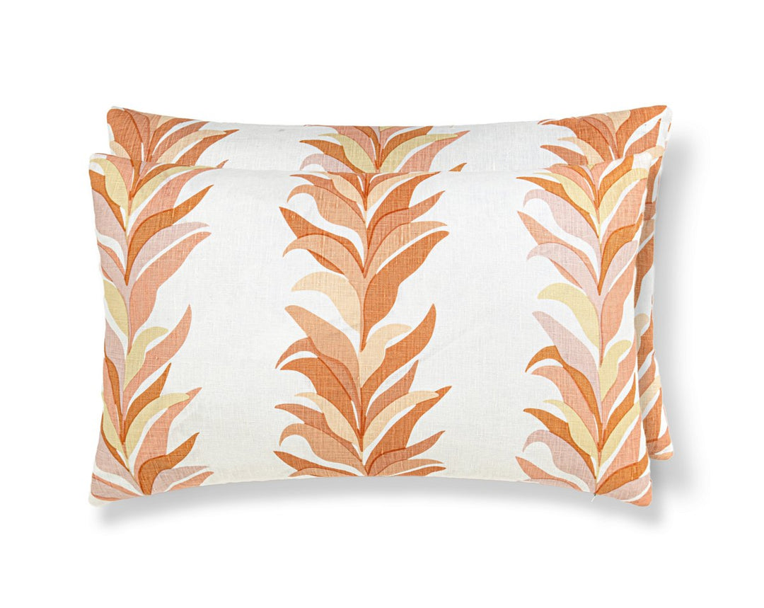 Chira Island Pillow 14 X 22 - Peach HNLBDK166520005 by Scalamandre Designer Pillow