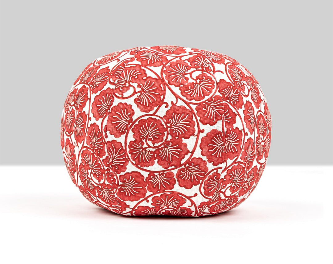 May Pillow 12 Dia - Red HNRADK166560005 by Scalamandre Designer Pillow
