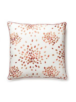 Firefly Embroidered Pillow 22 X 22 - Orange HNSDDK420000005 by Scalamandre Pillows ALBERT HADLEY 70% LINEN 30% VISCOSE U.S.A. LIGHT DUTY Horizontal: 11.5" and Vertical: 13" 0 - Fabric Carolina -