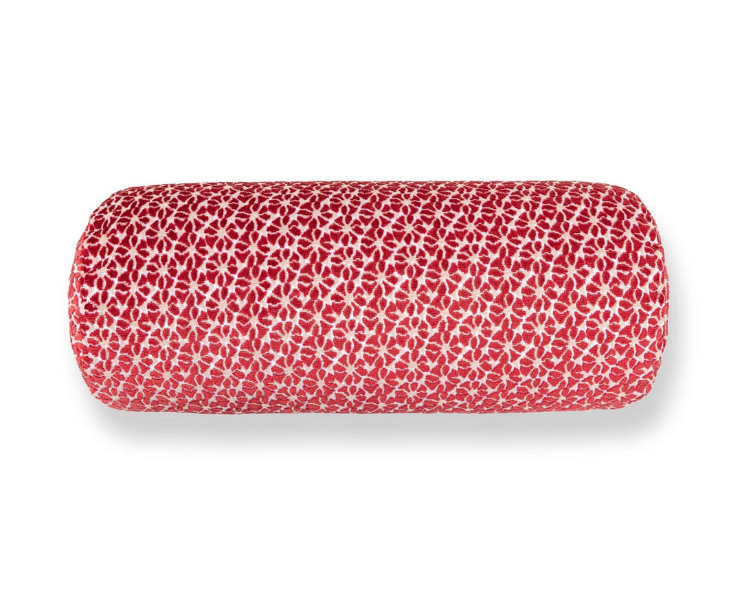 Petal Velvet Pillow 21 X 7 - Red HNBADK273320008 by Scalamandre Designer Pillow