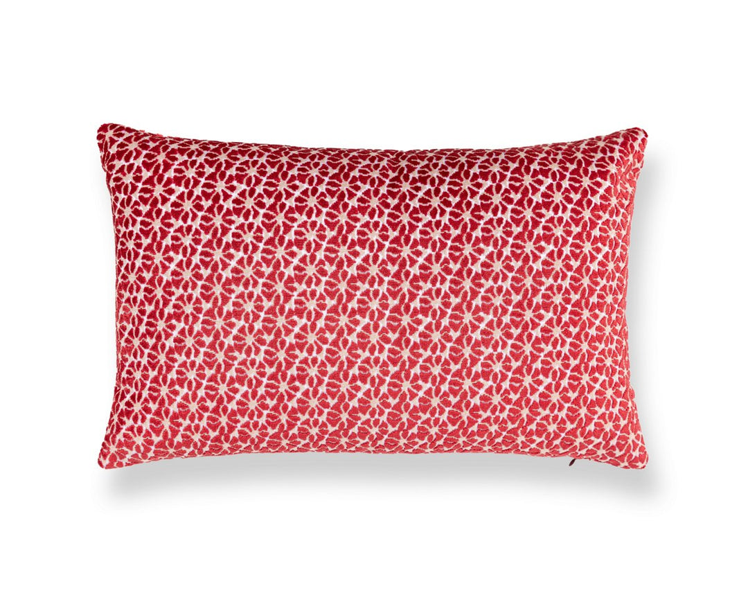 Petal Velvet Pillow 14 X 22 - Red HNLBDK273320008 by Scalamandre Designer Pillow