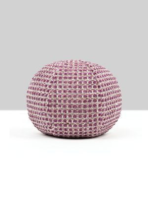 Heatherton Pillow 12 Dia - Plum HNRADK273330011 by Scalamandre Pillows COLOR POP 61% RECYCLED ACRYLIC 38% POLYESTER 1% VISCOSE U.S.A. Horizontal: and Vertical: 0 - Fabric Carolina -