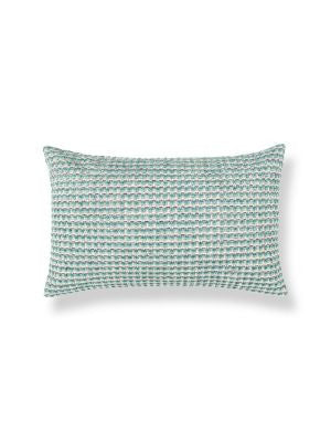 Heatherton Pillow 14 X 22 - Aquamarine HNLBDK273330012 by Scalamandre Pillows COLOR POP 61% RECYCLED ACRYLIC 38% POLYESTER 1% VISCOSE U.S.A. Horizontal: and Vertical: 0 - Fabric Carolina -