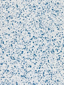 Scalamandre Fabric Spatter Cotton Print Ocean Blue