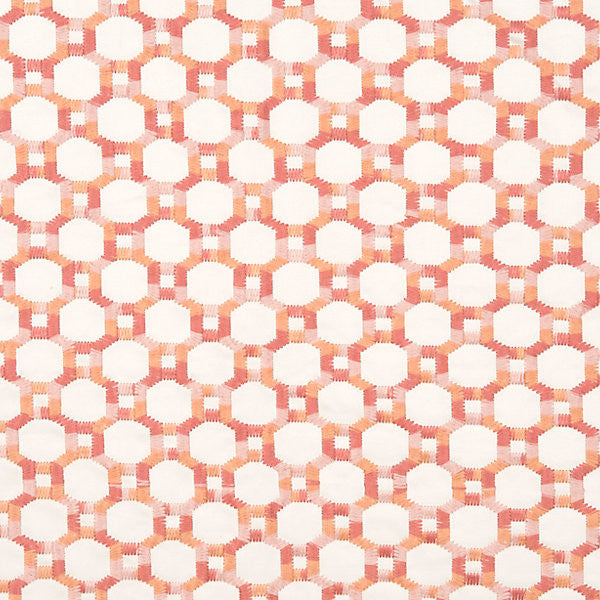 Island Trellis Peach by Hinson Fabric Hinson Fabric Island Trellis PeachFabric HINSON LIBRARY 61% COTTON 32% VISCOSE 7% POLYESTER USA </p><p>Repeat: H: 1.9", V: 1.9" 50" - Fabric Carolina -