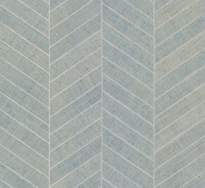 Atelier Herringbone Lagoon Wallpaper by Ronald Redding