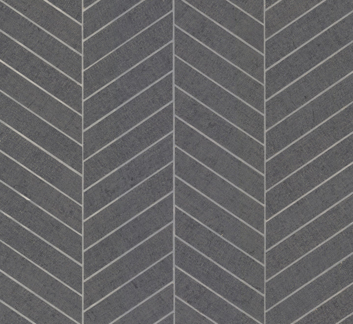 Atelier Herringbone Dark Grey Wallpaper by Ronald Redding Traveler Covers about 72 square feet 36-in by 24-ft long roll Unpasted 0 - Fabric Carolina -