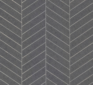 Atelier Herringbone Dark Grey Wallpaper by Ronald Redding
