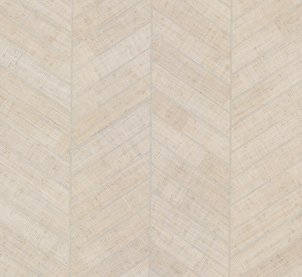 Atelier Herringbone White Wallpaper by Ronald Redding Traveler Covers about 72 square feet 36-in by 24-ft long roll Unpasted 0 - Fabric Carolina -