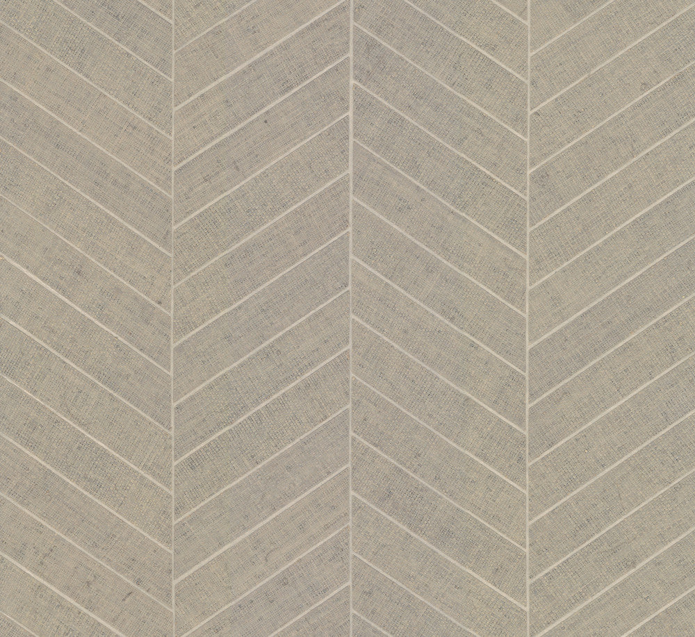 Atelier Herringbone Linen Wallpaper by Ronald Redding Grasscloth & Natural Resource Covers about 72 square feet 36-in by 24-ft long roll Unpasted 0 - Fabric Carolina -