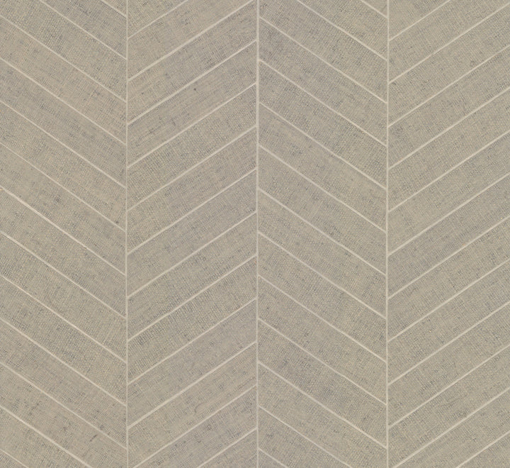 Atelier Herringbone Linen Wallpaper by Ronald Redding Grasscloth & Natural Resource Covers about 72 square feet 36-in by 24-ft long roll Unpasted 0 - Fabric Carolina -