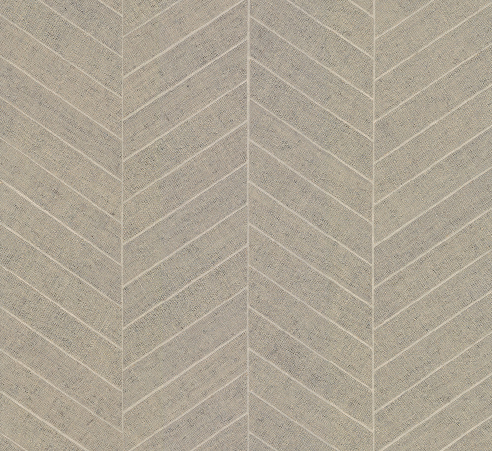 Atelier Herringbone Off White Wallpaper by Ronald Redding Traveler Covers about 72 square feet 36-in by 24-ft long roll Unpasted 0 - Fabric Carolina -