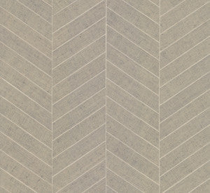 Atelier Herringbone Off White Wallpaper by Ronald Redding